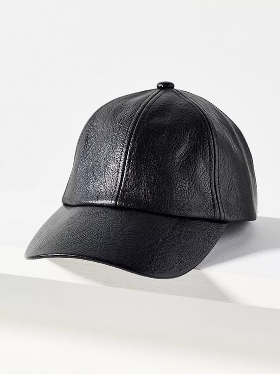 Wyeth Accessories - NWT Wyeth Hailey Faux Leather Baseball Cap